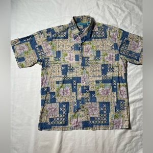 Tori Richard Hawaiian Floral Button up short sleeve shirt men’s size M